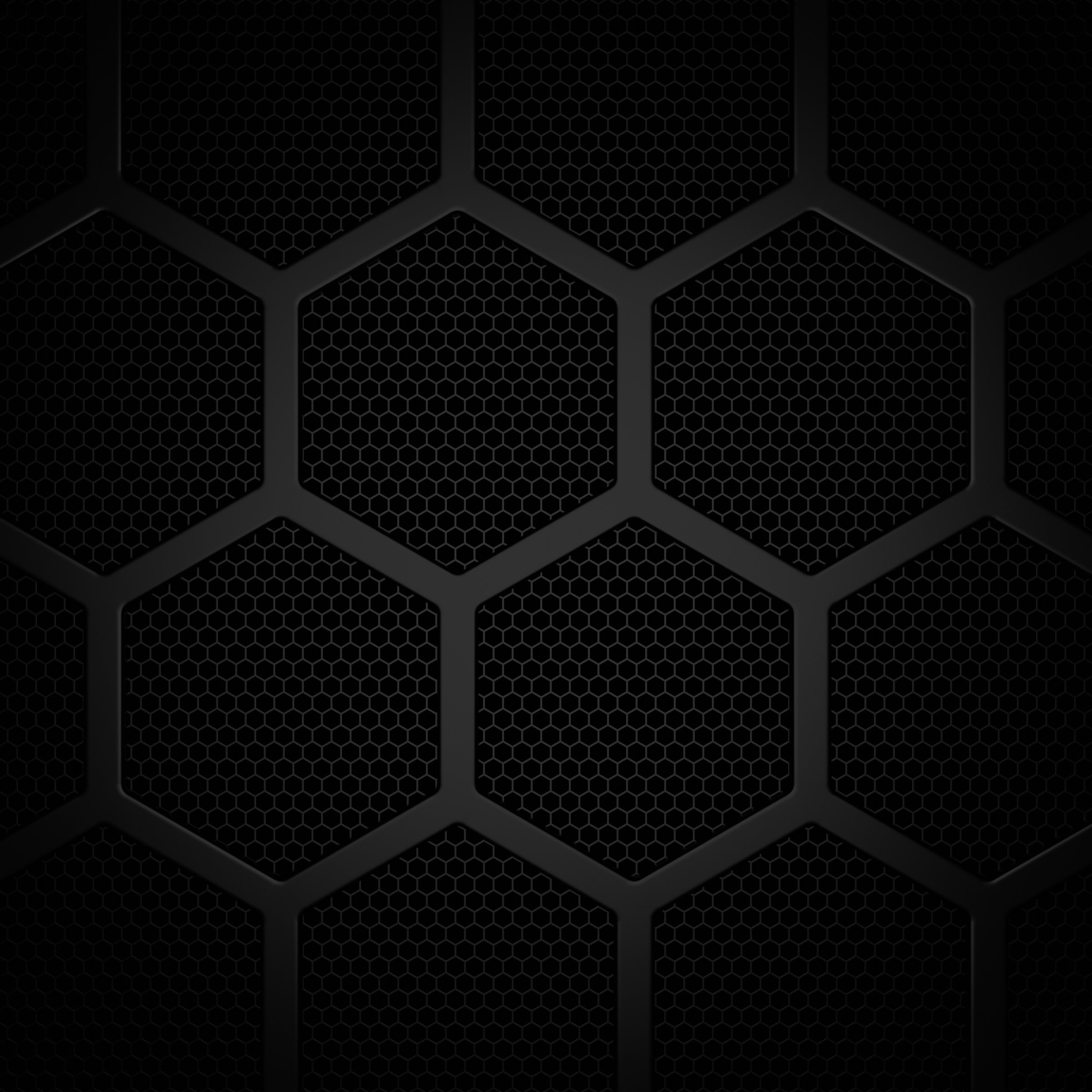 Black Hexagon Pattern 